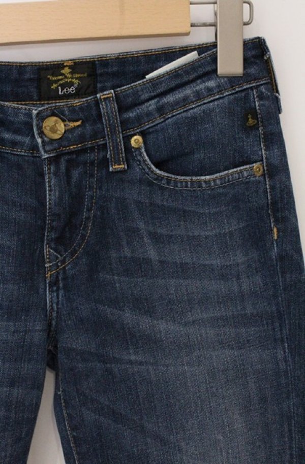 画像2: ヴィヴィアンウエストウッド Anglomania and Lee 中古 /INNY ZIP　デニムパンツ W26 インディゴ  O-26-05-24-009-pa-YM-OS (2)