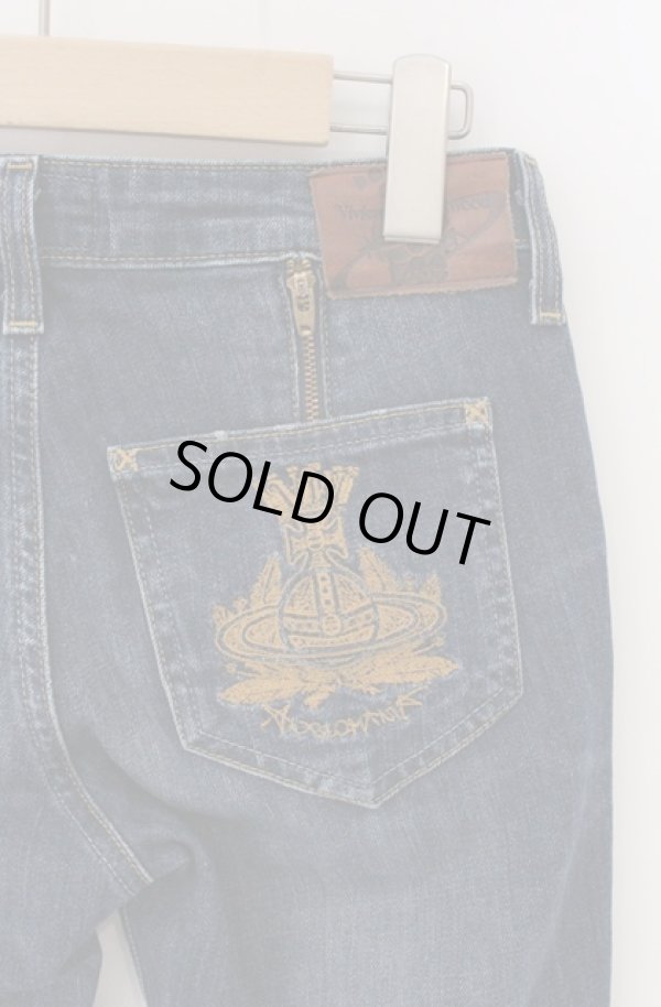 画像5: ヴィヴィアンウエストウッド Anglomania and Lee 中古 /INNY ZIP　デニムパンツ W26 インディゴ  O-26-05-24-009-pa-YM-OS (5)