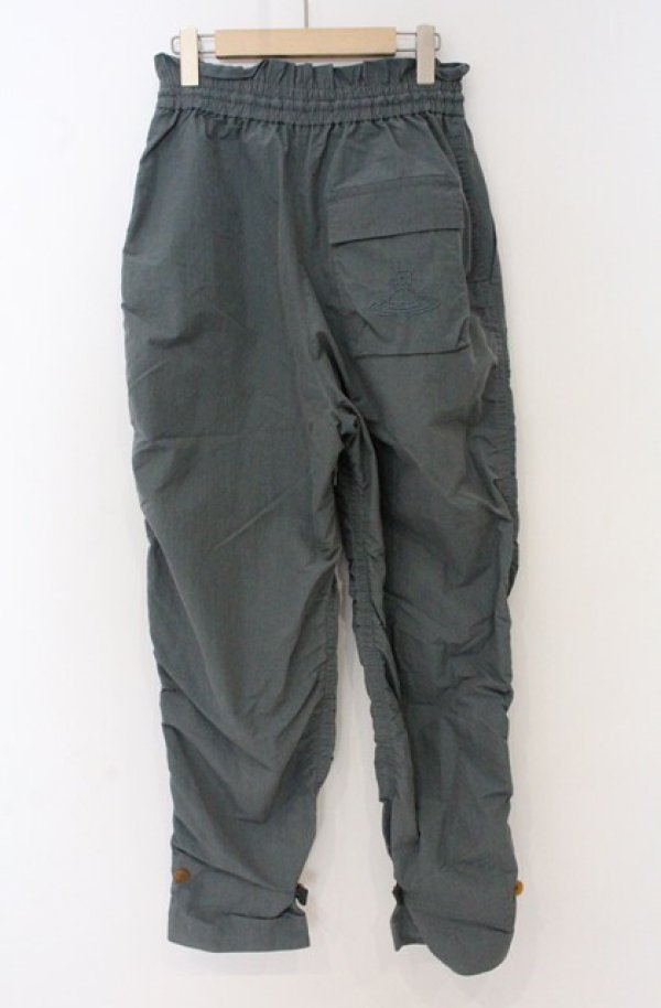 画像3: ヴィヴィアンウエストウッド 中古 / コットンナイロンタイプライター撥水ギャザーステッチパンツ 00 グレー系  O-26-05-24-011-pa-IG-OS (3)