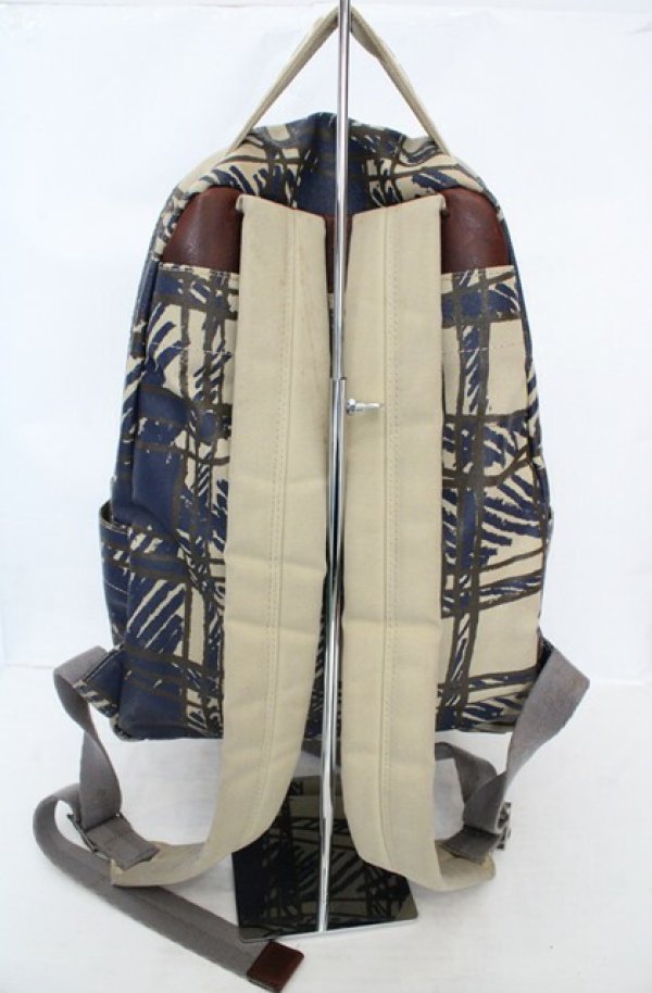 画像7: ヴィヴィアンウエストウッド 中古 / ハンドドローチェックリュック  ブルーｘモス  O-26-05-24-014-ba-YM-OS (7)