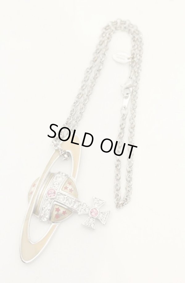 画像2: ヴィヴィアンウエストウッド 中古 / neo bass relirf neckless（ネオバスレリーフネックレス）  シルバー×ピンク  O-26-06-07-024-ac-IG-OS (2)
