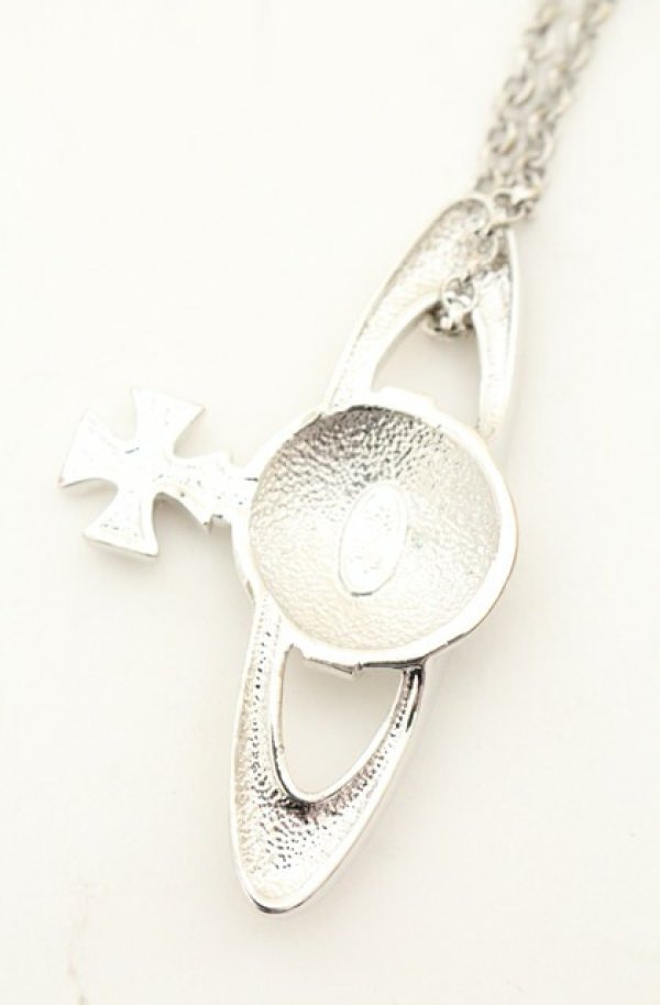 画像4: ヴィヴィアンウエストウッド 中古 / neo bass relirf neckless（ネオバスレリーフネックレス）  シルバー×ピンク  O-26-06-07-024-ac-IG-OS (4)