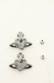 画像4: ヴィヴィアンウエストウッド 中古 / diamante heart stud pierce（ディアマンテハートスタッズピアス）  ガンメタル  O-26-06-07-027-ac-YM-OS (4)