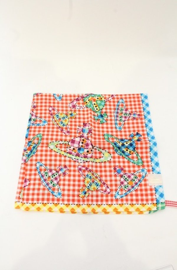 画像2: ヴィヴィアンウエストウッド 中古 / ハンカチ（ギンガムオーブ）  マルチ  O-26-06-07-034-gd-YM-OS (2)