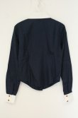 画像4: ヴィヴィアンウエストウッド 中古 / ドビードット切リ替エ丸襟ブラウス 2 ネイビー  O-26-06-07-004-bl-YM-OS (4)