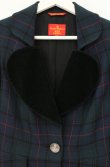 画像2: ヴィヴィアンウエストウッド 中古 / タータンチェックラブジャケット 1 グリーン  O-26-06-07-007-jc-IG-OS (2)
