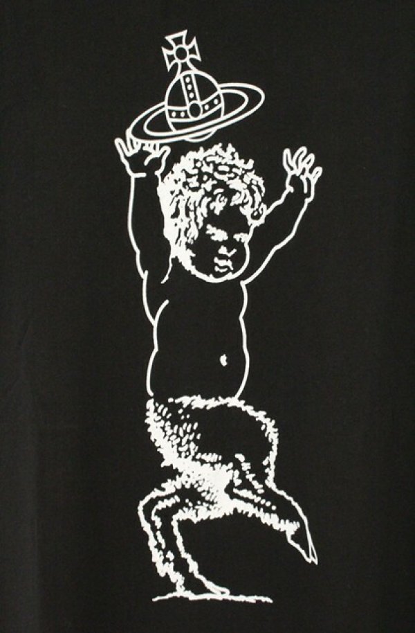 画像2: ヴィヴィアンウエストウッド 中古 / サティアプリントTシャツ M ブラック  O-26-06-07-009-ts-YM-OS (2)