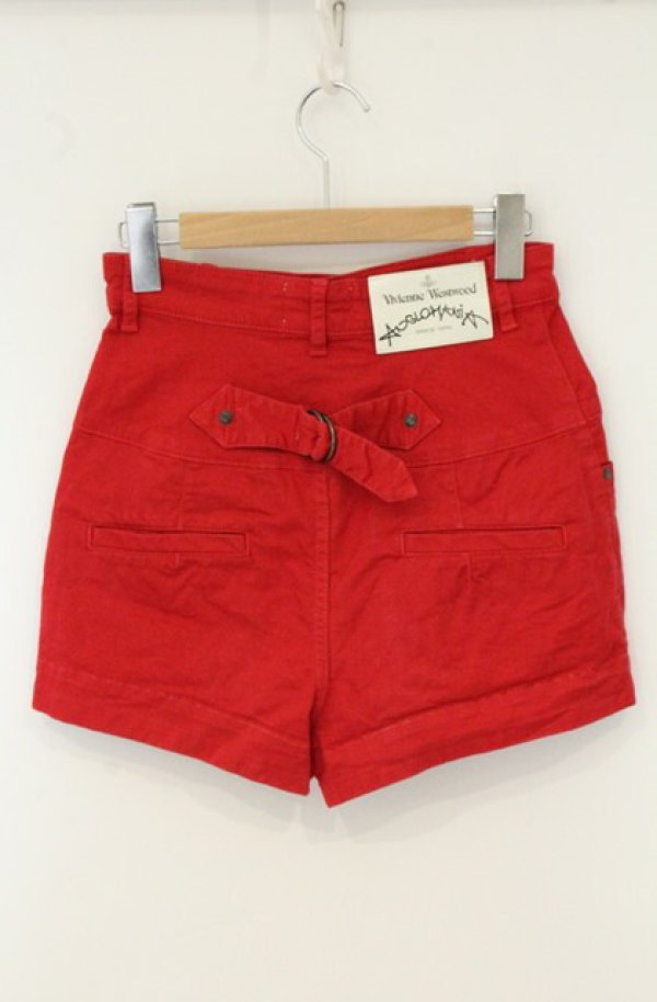 画像3: ANGLOMANIA 中古 / ハイウエストショートパンツ 38 レッド  O-26-06-07-016-pa-IG-OS (3)
