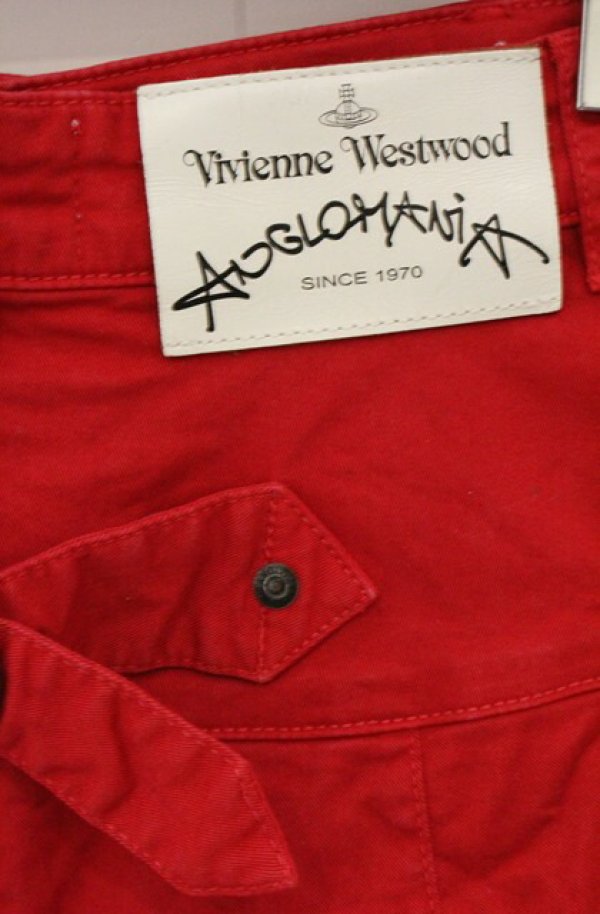 画像4: ANGLOMANIA 中古 / ハイウエストショートパンツ 38 レッド  O-26-06-07-016-pa-IG-OS (4)