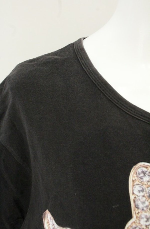画像3: ヴィヴィアンウエストウッド MAN 中古 / ハニービーカーブシェイプ半袖Tシャツ 44 ブラック  O-26-06-21-023-to-YM-OS (3)