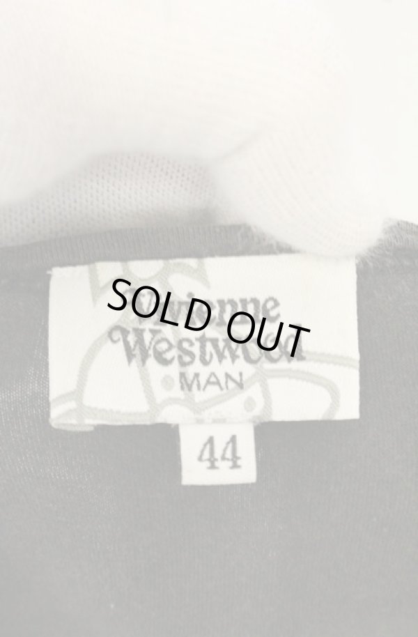 画像5: ヴィヴィアンウエストウッド MAN 中古 / ハニービーカーブシェイプ半袖Tシャツ 44 ブラック  O-26-06-21-023-to-YM-OS (5)