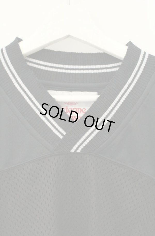 画像2: ヴィヴィアンウエストウッド 中古 / FOOT BALL JERSEY MESH Tシャツ（フットボールジャージーメッシュ） 00 ブラック  O-26-06-21-004-ts-YM-OS (2)