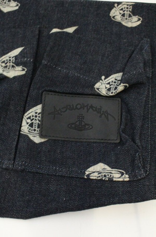 画像2: ANGLOMANIA 中古 / デニムクラッチバッグ  ブラック  O-26-06-21-041-ba-YM-OS (2)