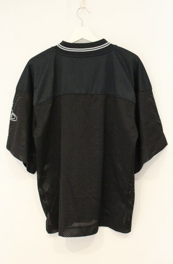画像4: ヴィヴィアンウエストウッド 中古 / FOOT BALL JERSEY MESH Tシャツ（フットボールジャージーメッシュ） 00 ブラック  O-26-06-21-004-ts-YM-OS (4)