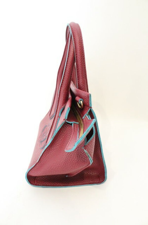 画像4: ヴィヴィアンウエストウッド 中古 / レーザオーブハンドバッグ  マゼンダ系×ブルー  O-26-06-21-043-ba-IG-OS (4)