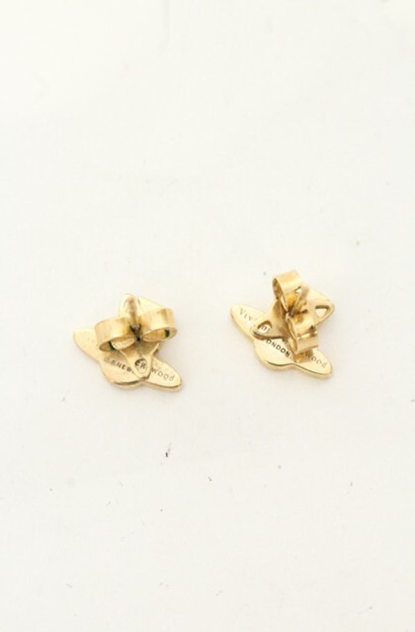 画像2: ヴィヴィアンウエストウッド 中古 / ROMINA ピアス  ゴールド×ブラック  O-26-06-21-055-er-IG-OS (2)