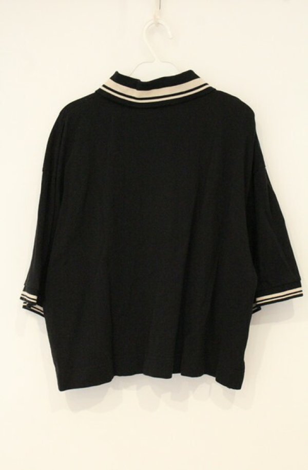 画像5: ヴィヴィアンウエストウッド 中古 / オーガニックカノコクロップドポロトップ 00 ブラック  O-26-06-21-005-to-YM-OS (5)