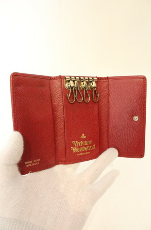画像4: ヴィヴィアンウエストウッド 中古 / スクイグルロゴマニアキーケース  グレー  O-26-06-21-059-gd-IG-OS (4)