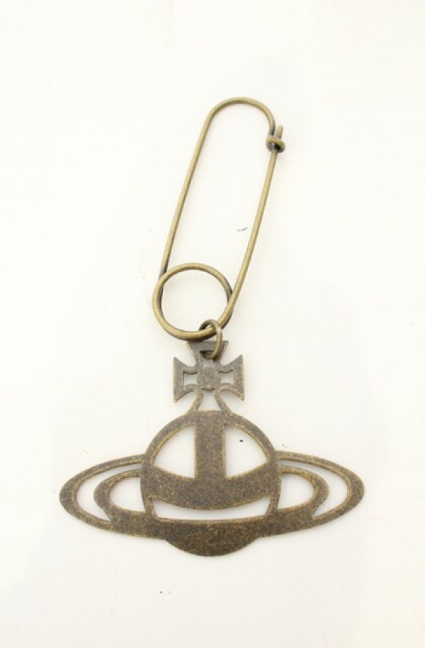 画像2: ヴィヴィアンウエストウッド 中古 / レジンオーブクラッチピン  ブルーｘブラック  O-26-06-21-066-gd-YM-OS (2)