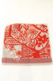 画像2: ヴィヴィアンウエストウッド 中古 / タオルハンカチ  レッド系 ウィンター柄  O-26-06-21-068-gd-IG-OS (2)
