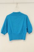 画像5: ヴィヴィアンウエストウッド 中古 / オーガニックハイツイストコットンベーシッククロップドポロトップ 00 ブルー  O-26-06-21-006-to-YM-OS (5)