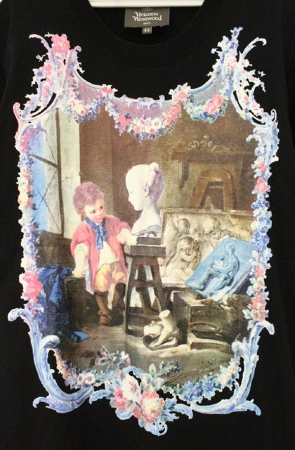 画像3: ヴィヴィアンウエストウッド MAN 中古 / SCULPTURE BOYリラックスTシャツ（スカルプチャーボーイ） 44 ブラック  O-26-06-21-008-ts-YM-OS (3)