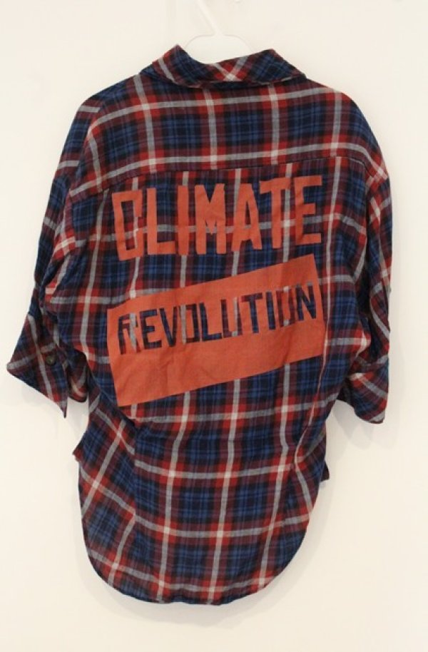 画像4: ANGLOMANIA 中古 / CLIMATE REVOLUTION 変形シャツ 38 レッドｘネイビー  O-26-06-21-009-bl-YM-OS (4)