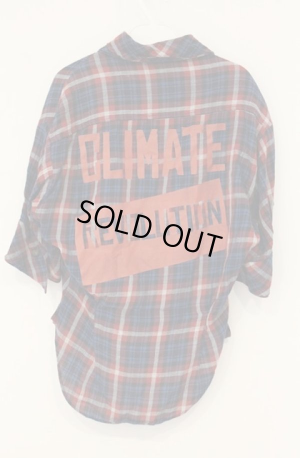 画像4: ANGLOMANIA 中古 / CLIMATE REVOLUTION 変形シャツ 38 レッドｘネイビー  O-26-06-21-009-bl-YM-ZH (4)