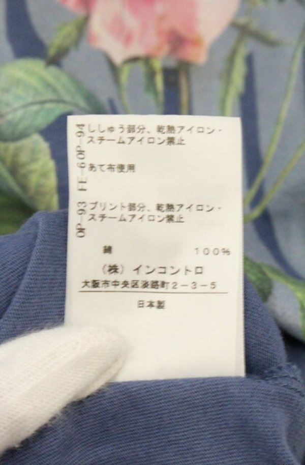 画像7: ANGLOMANIA 中古 / ROSE PRINT 変形カットソー 38 ブルーグレイ  O-26-06-21-012-ts-YM-OS (7)