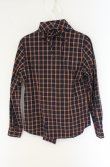 画像3: ヴィヴィアンウエストウッド 中古 / アシンメトリーボタンフライシャツ 1 ネイビーｘレッド  O-26-06-28-018-bl-YM-OS (3)
