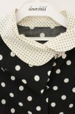 画像2: ヴィヴィアンウエストウッド 中古 / 返シ衿ドット半袖ブラウス 2 ブラックｘホワイト  O-26-06-28-022-bl-YM-OS (2)