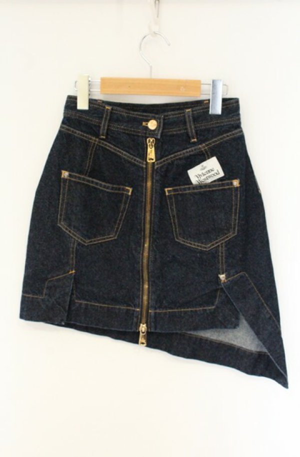 画像2: ヴィヴィアンウエストウッド 中古 / MINI SAIL DENIM スカート 26 インディゴ  O-26-06-28-033-sk-YM-OS (2)
