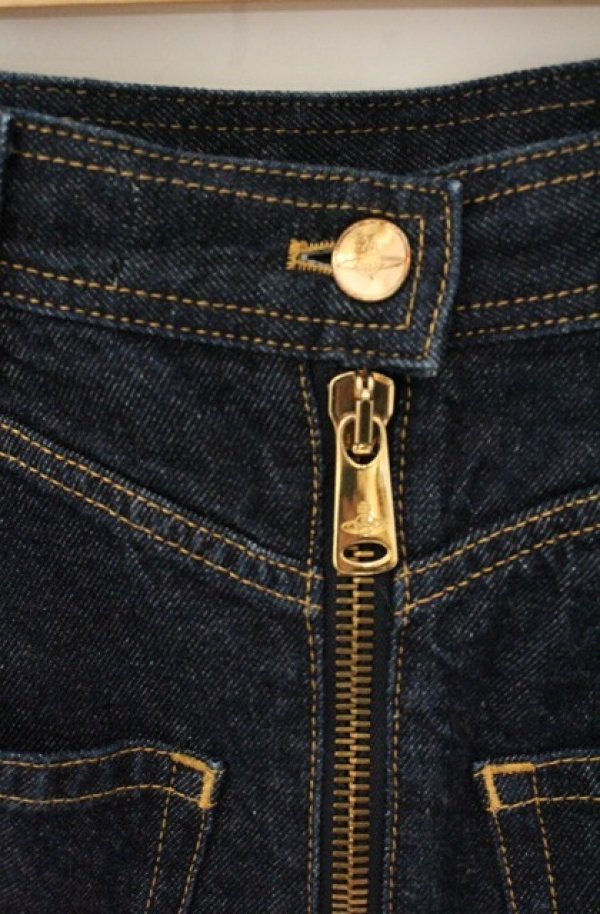 画像3: ヴィヴィアンウエストウッド 中古 / MINI SAIL DENIM スカート 26 インディゴ  O-26-06-28-033-sk-YM-OS (3)
