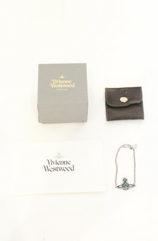 画像6: ヴィヴィアンウエストウッド 中古 /OOMSBURY バスレリーフブレスレット  シルバーｘグリーン  O-26-06-28-048-ac-YM-OS (6)