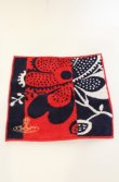 画像2: ヴィヴィアンウエストウッド 中古 / タオルハンカチ  刺繍 花柄 レッド×ネイビー  O-26-06-28-050-gd-IG-OS (2)