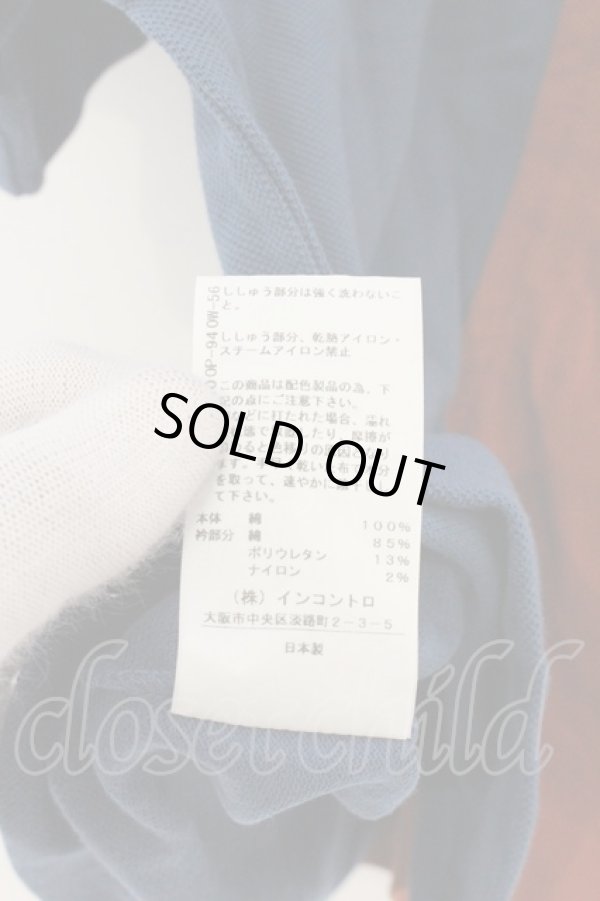 画像6: ヴィヴィアンウエストウッド 中古 / リメイクPOLOトップ オーブスター刺繍 00 ネイビーｘレンガ  O-26-07-05-016-to-YM-ZH (6)
