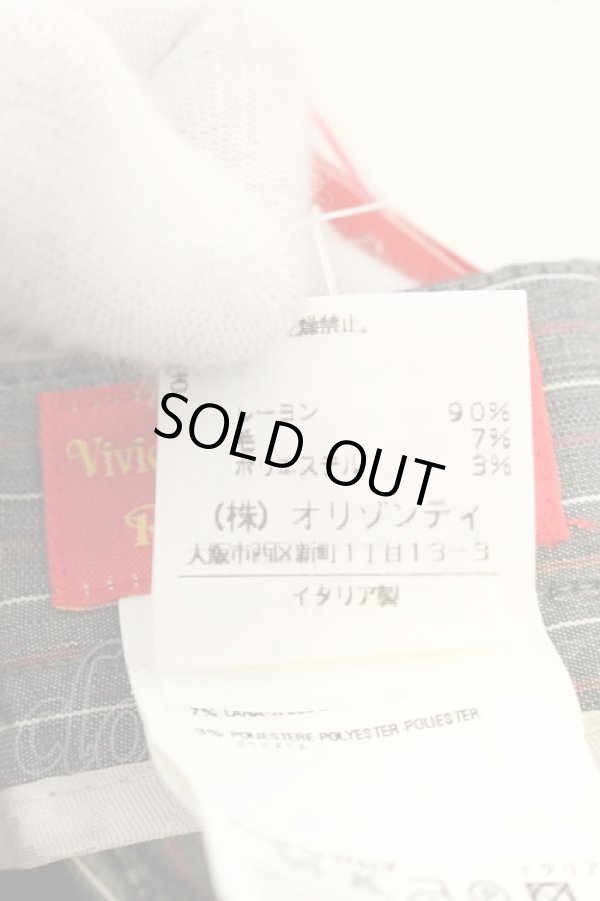 画像6: ヴィヴィアンウエストウッド 中古 / タックストライプショートパンツ 40 グレー  O-26-07-05-023-pa-YM-ZH (6)