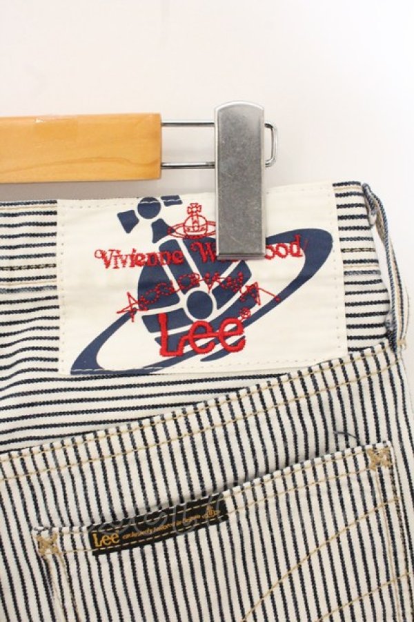 画像8: ヴィヴィアンウエストウッド Anglomania and Lee 中古 / AUTHENTIC JEAN（オーセンティック）デニムパンツ W24 ホワイトｘマルチ  O-26-07-05-027-pa-YM-OS (8)