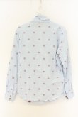 画像4: ヴィヴィアンウエストウッド 中古 / オーブ総柄タイフロントシャツ 3 サックスＸワイン  O-26-07-05-004-bl-YM-OS (4)