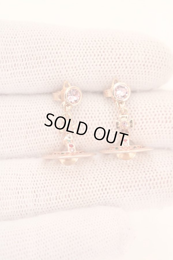 画像2: ヴィヴィアンウエストウッド 中古 / new petite orb piece　ピアス（ニュープチオーブピアス）  ピンク  O-26-07-05-035-er-YM-OS (2)