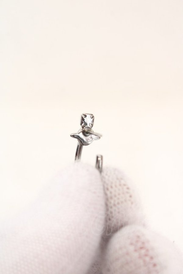 画像4: ヴィヴィアンウエストウッド 中古 / VERAシングルフープピアス  ガンメタ  O-26-07-05-037-er-IG-OS (4)