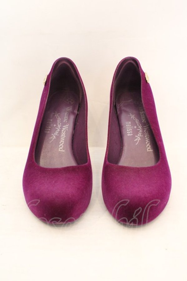 画像2: ヴィヴィアンウエストウッド×Melissa 中古 /YSCRAPER JPN23 1/2cm パープル  O-26-07-05-061-sh-IG-OS (2)