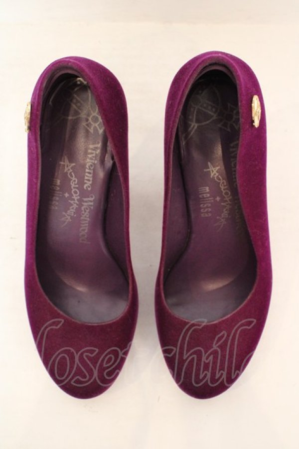 画像3: ヴィヴィアンウエストウッド×Melissa 中古 /YSCRAPER JPN23 1/2cm パープル  O-26-07-05-061-sh-IG-OS (3)