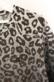 画像2: ヴィヴィアンウエストウッド 中古 / アンゴラ混レオパードニットTシャツ 2 グレー（グラデーション）  O-26-07-05-074-ts-YM-OS (2)
