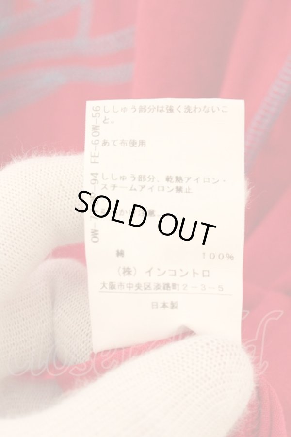 画像6: ヴィヴィアンウエストウッド 中古 / 60/2オーガニック天竺振リステッチオーブトップ 00 レッド  O-26-07-05-014-to-YM-ZH (6)