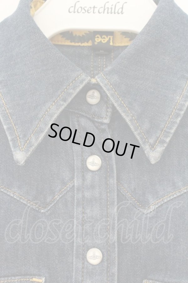 画像2: ヴィヴィアンウエストウッド Anglomania and Lee 中古 / RIDER BLOUSE（ライダー）デニムシャツ M インディゴ  O-26-07-12-023-bl-YM-ZH (2)