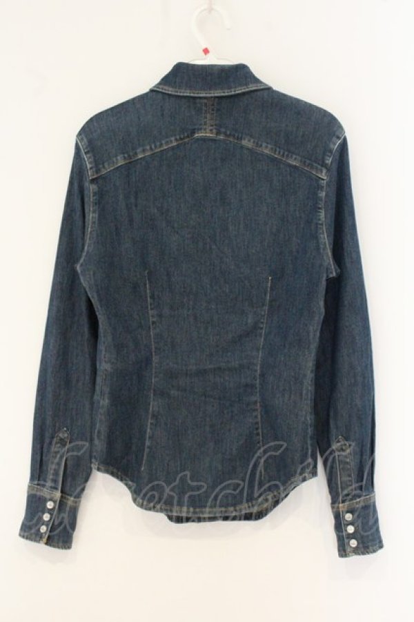 画像4: ヴィヴィアンウエストウッド Anglomania and Lee 中古 / RIDER BLOUSE（ライダー）デニムシャツ M インディゴ  O-26-07-12-023-bl-YM-OS (4)