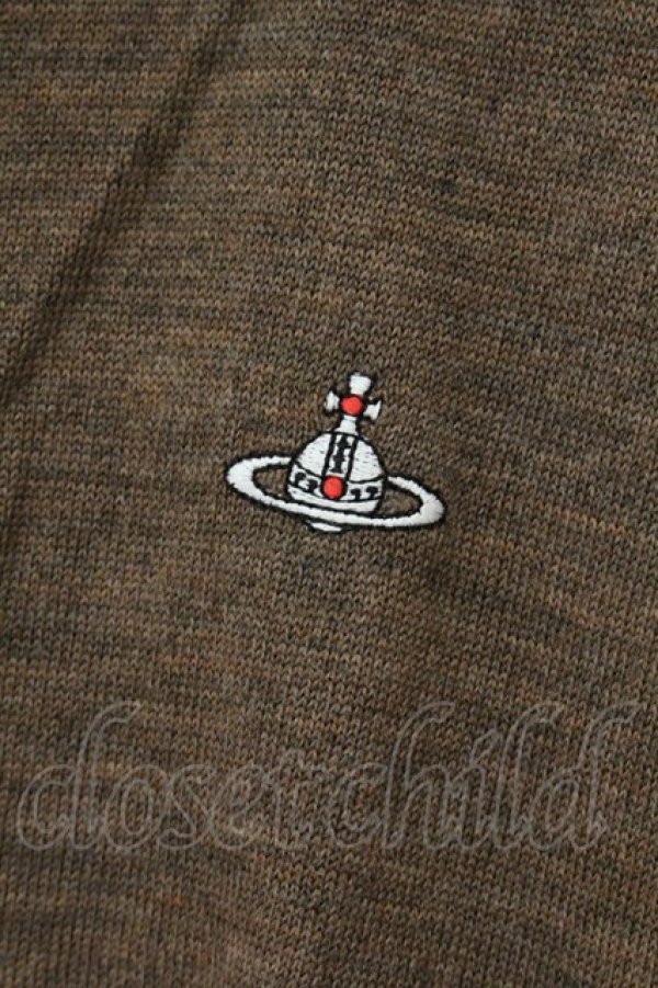 画像2: ヴィヴィアンウエストウッド 中古 / 単色オーブ刺繍ロングカーディガン M ブラウン  O-26-07-12-003-to-YM-OS (2)