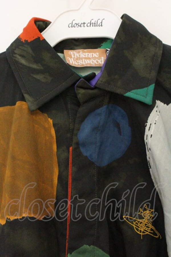 画像2: ヴィヴィアンウエストウッド 中古 / TOGA （トーガ）シャツ UNISEX ブラックｘマルチ  O-26-07-12-030-bl-YM-OS (2)