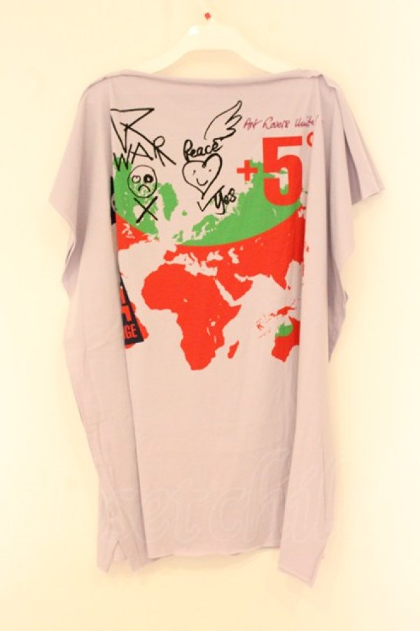 画像3: Worlds End 中古 / DESTROY プリントTシャツ  ラベンダー  O-26-07-12-040-ts-YM-OS (3)